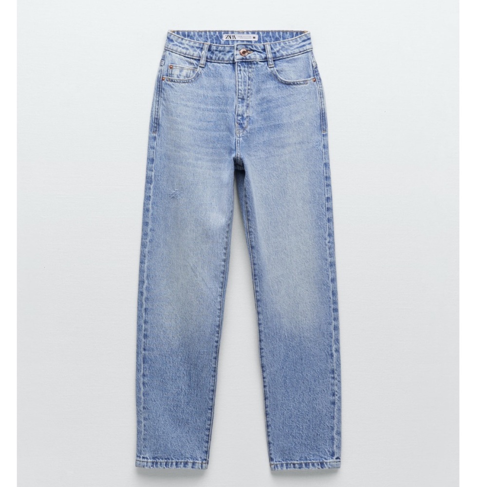 ZARA MID WASH MOM JEANS